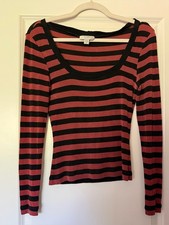 BCBG MaxAzria Striped Long Sleeve Shirt Size M