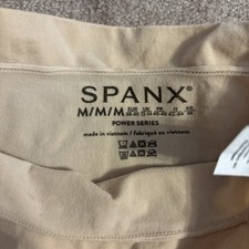 Spanx Power Series Mid-thigh Shapewear Shorts In Beige Size Medium NWOT