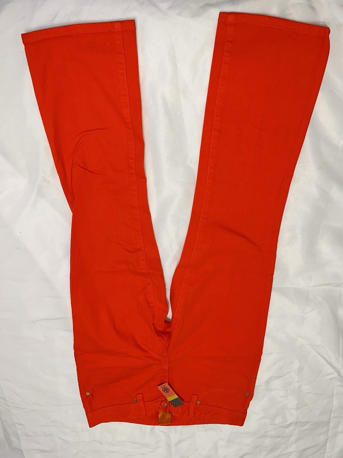 NWT Tory Burch red  cropped slim boot Cut jeans. Size 28. Inseam is 26.5” thumbnail 5