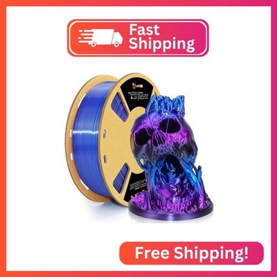 LOVOON pla Filament 1.75mm Color Shift, 3D Printers Filament NEW Black/Blue/Purp