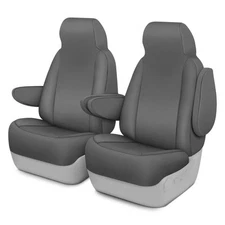 Saddleman 049684-19 Canvas 1st Row Charcoal Custom Seat Covers