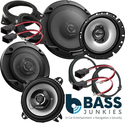 KENWOOD Vauxhall Corsa D 2006-14 Front Door & Rear Side Car Speaker Upgrade