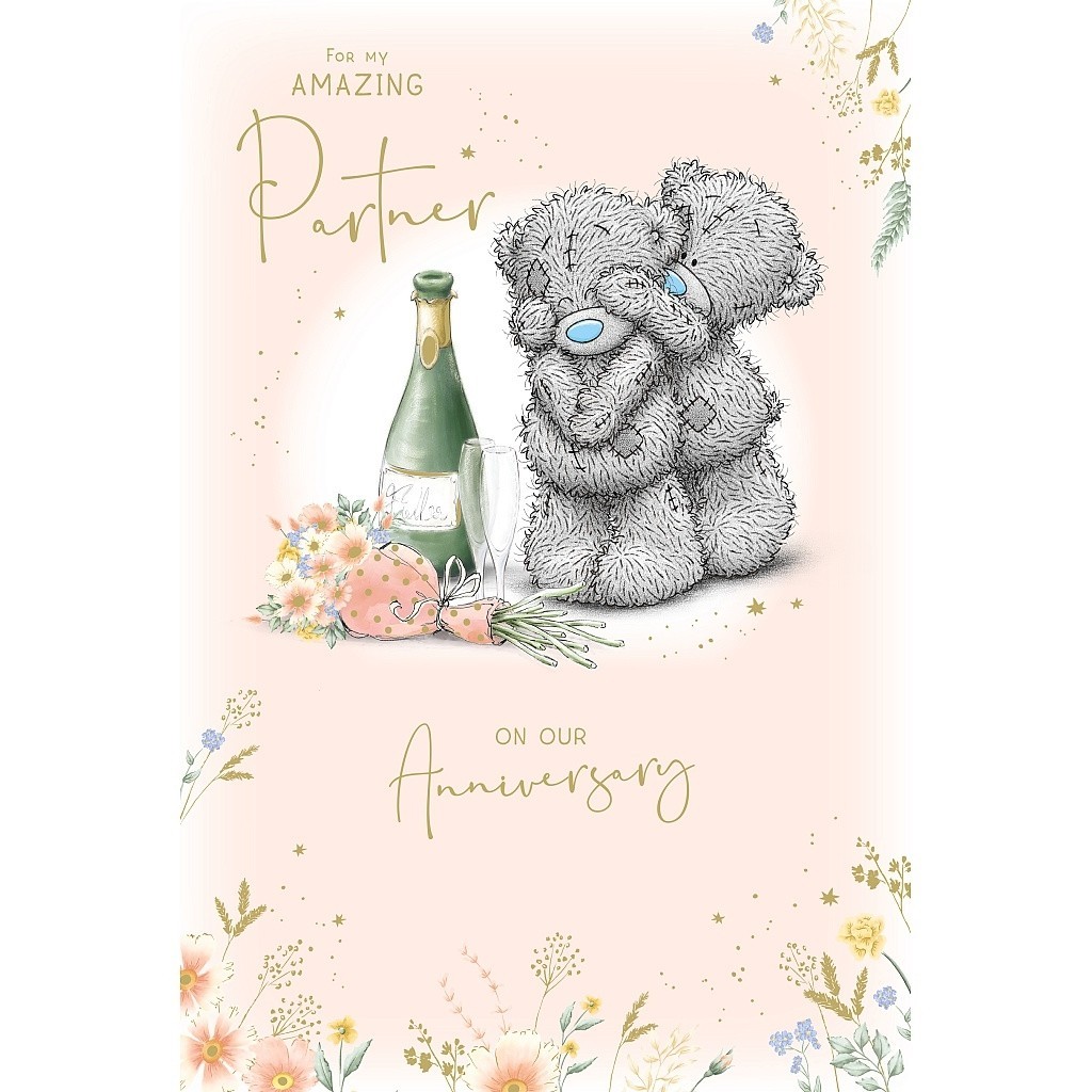 Anniversary Card PARTNER. *9"" Card.  Girlfriend, Partner, Boyfriend. Me to You*