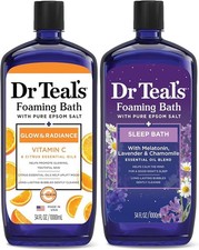  Free Duty Tax Dr Teal's Foaming Bath with Pure Epsom Salt, Vitamin C  Sle