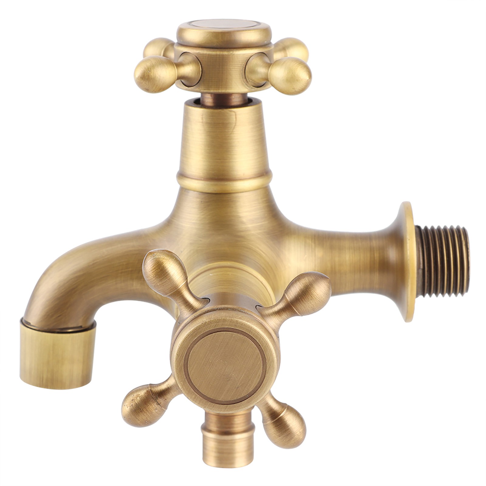 °G1/2in Thread Bathroom Copper Single Cold Faucet Washing Machine Mop Pool