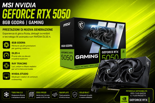 MSI Geforce RTX 5050 8G Gaming OC Scheda Video 8GB GDDR6 Pcie 5 prezzo ebay