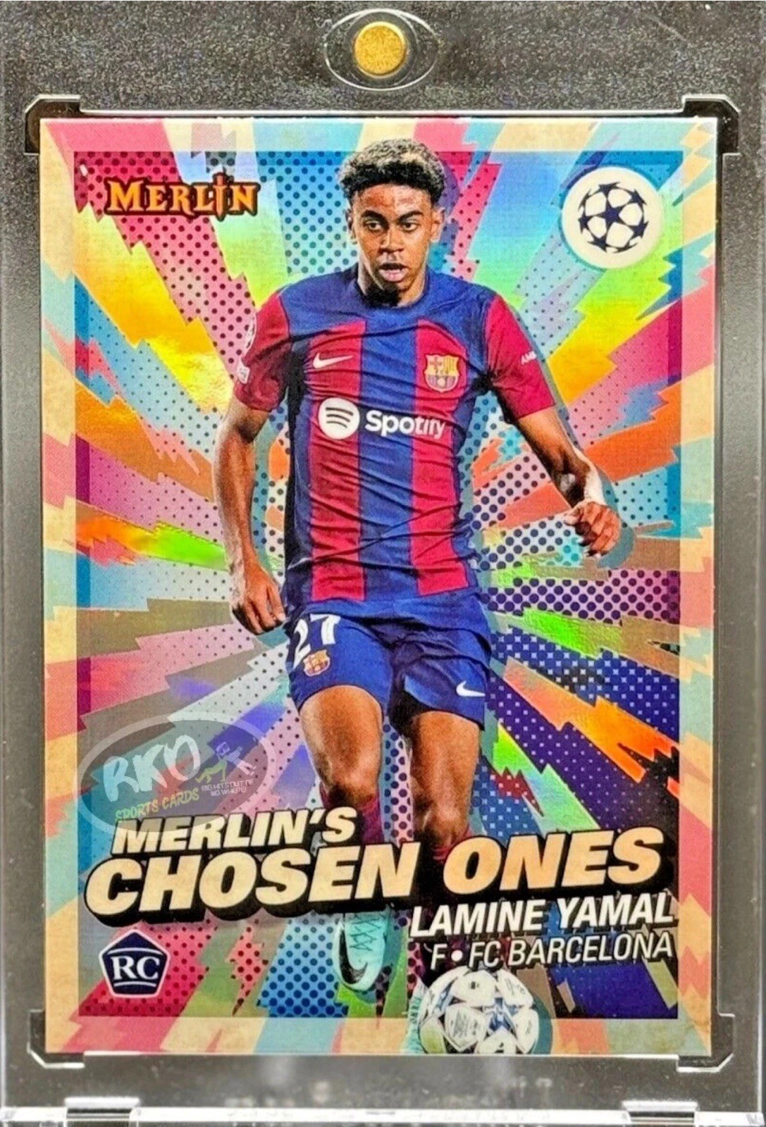 Lamine Yamal RARE ROOKIE SHOCK REFRACTOR TOPPS CHROME INVESTMENT CARD SSP MINT view 9