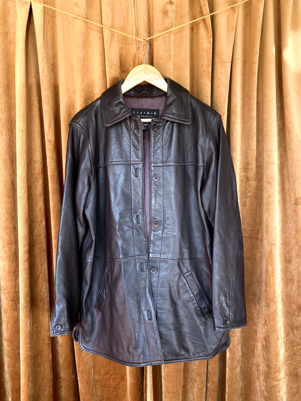 Super Soft Chocolate Leather Elements Jacket Men'… - image 1