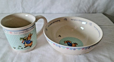 Image of Peter Rabbit wedgwood cup and dish christening gift new and unused