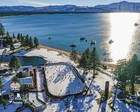 Boston Bruins vs. Flyers Unsigned 2021 Outdoors Lake Tahoe Overhead Photograph