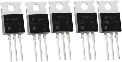 5PCS IRF840 N-Channel Power MOSFET Transistor 55V 110A TO-220 Package