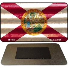 Florida Corrugated Flag Magnet Fridge Refrigerator Home Kitchen Decoration