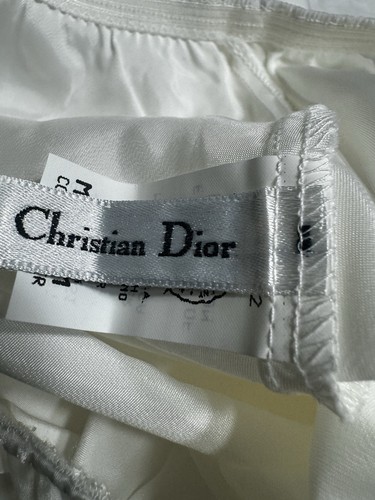 VTG CHRISTIAN DIOR Lingerie 25” HALF SLIP Lace Trim (tag M) W-26” XS PRISTINE - Picture 3 of 23