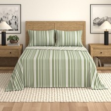 4-Piece Striped Microfiber Sheet Set - Elouise Collection