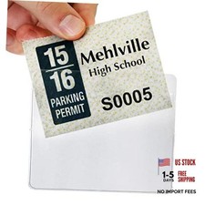 Pack of 25 Parking Permit Holders for Windshields - 3.375x3.375"x4.062"