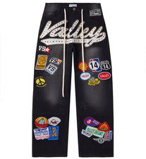 Pantalones de pintores negros Vale años 80