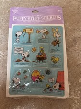 Peanuts SNOOPY Woodstock Easter PUFFY STUFF Stickers Ambassador Hallmark Vintage