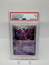 PSA 1 Espeon ex 102/115 2005 Unseen Forces Ultra Rare Pokemon Card SWIRL