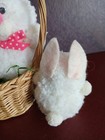 3 ..🐇🐇🐇..White Vintage Pom Pom Bunny Rabbits Family And Basket  — photo 4