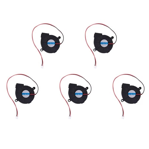 5X Black Brushless DC Cooling Blower Fan 5015S 12V 0.14A 50mm X 15mm M3G64875