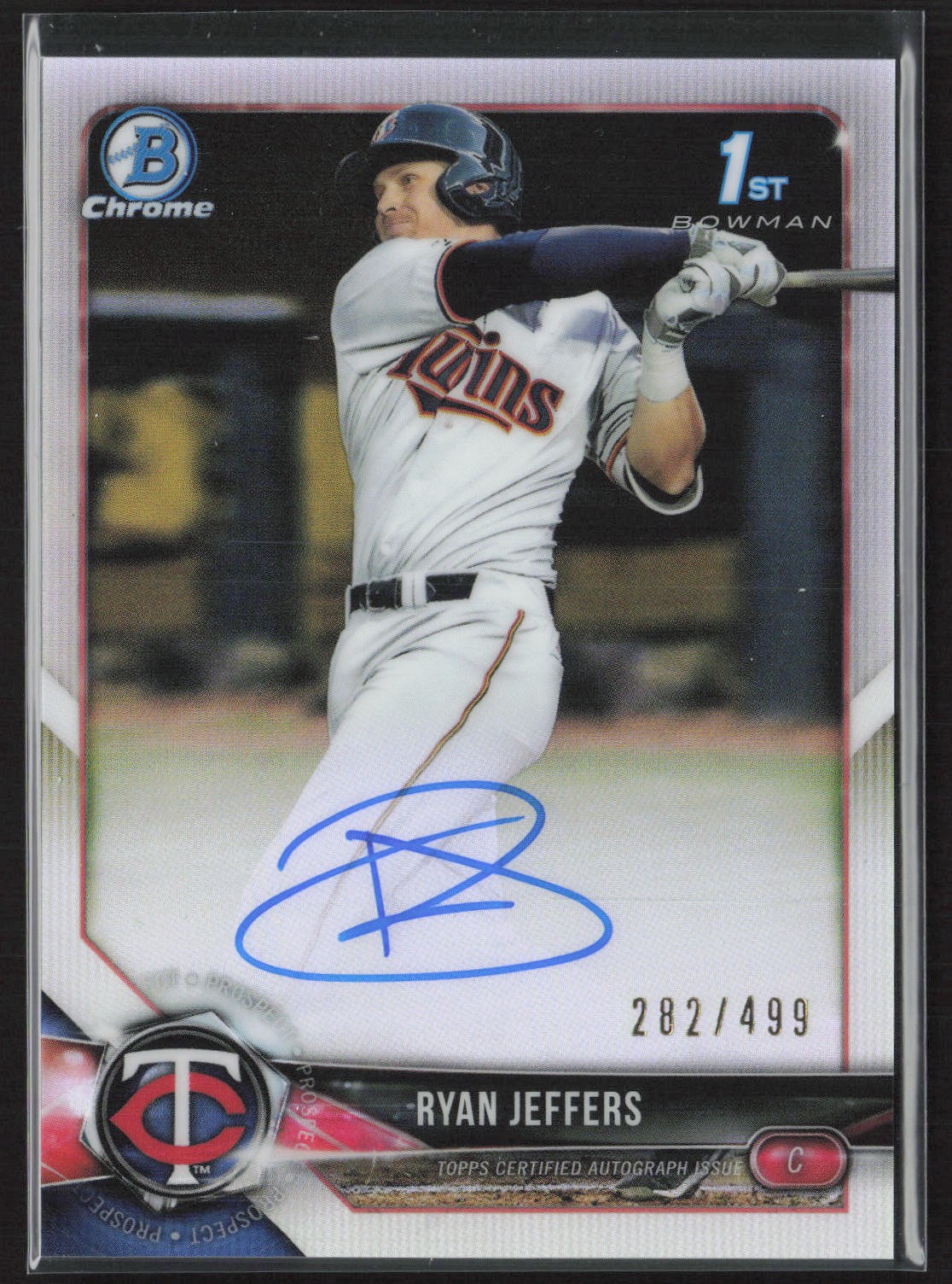 2018 Bowman Draft #CDA-RJ Ryan Jeffers Chrome Auto Refractor #/499