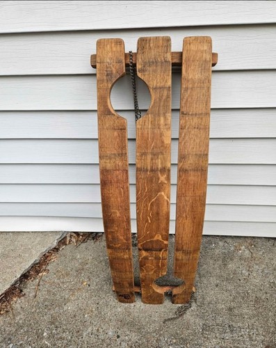 Wooden Swing Made From Wine Barrell Staves