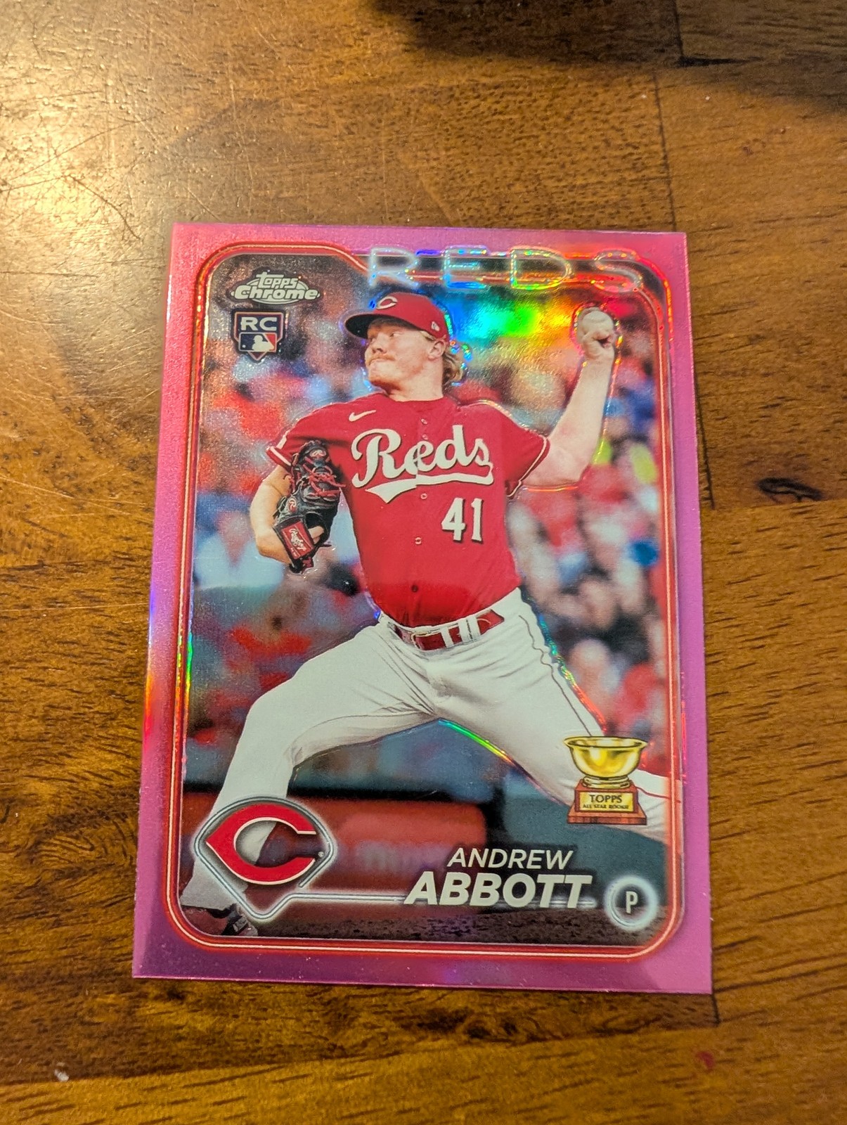 2024 Topps Chrome #154 Andrew Abbott Pink Refractors