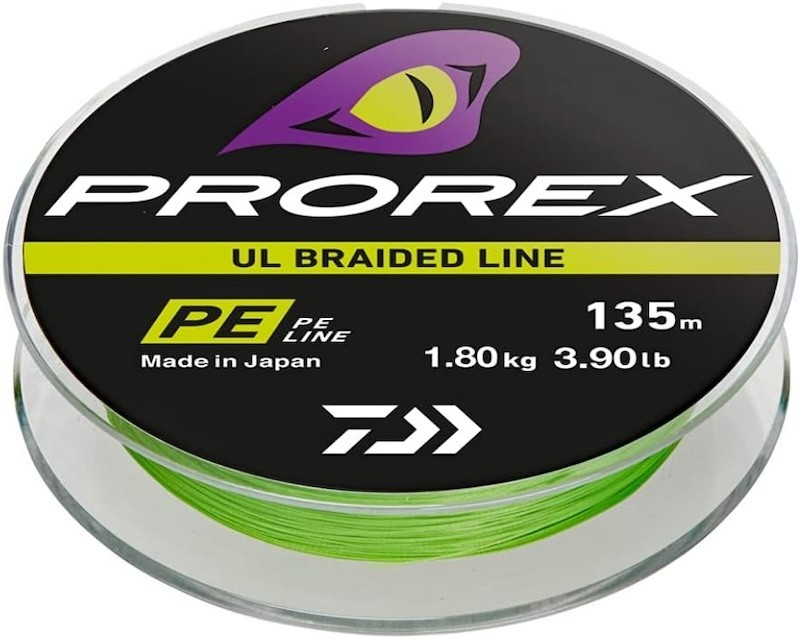 Daiwa Prorex UL PE LINE tresse de pêche 135m couleur chartreuse pour carnassier