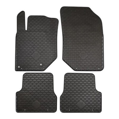 CORA Set TPE Gummi Tappetini 4-teilig Schwarz Für OPEL Corsa F Mokka PEU 208