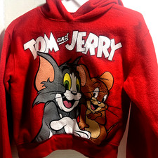 Tom Jerry Hoodie Youth - S Official Cartoon Graphic Sweatshirt