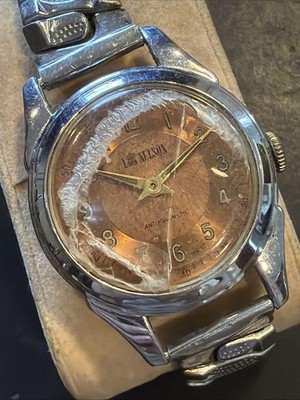AC21 Mens Copper Dial Lord Nelson Wind Movement Vintage Watch Parts Repair As Is