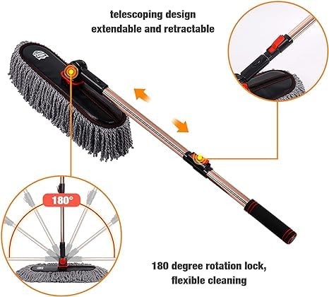 Car Duster Set,Car Duster Exterior Scratch Free with Extendable Handle,Large ... - Picture 4 of 9