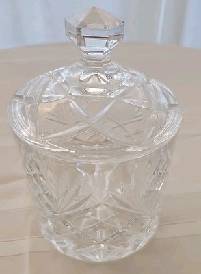Royal Limited Czech Biscuit Barrel Candy Cookie Jar 24% Full Lead Crystal
