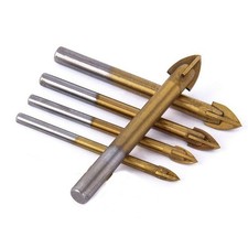 106mm-Glass Drill Bit Cross Spear-Point Head For Wall Ceramic Tile Kit