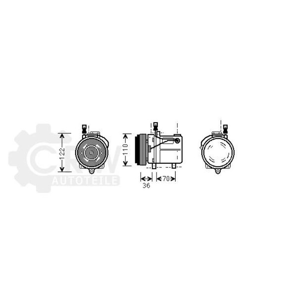 AVA Quality Cooling Kompressor Klimaanlage Passend FüR BMW 3Er Compact E36-image