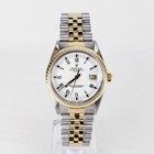 Rolex Date Two-Tone Stainless Steel & Yellow Gold White Dial Wristwatch - 15053