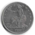 1877 S Trade Dollar VF/XF Silver $1 Coin 420 Grains .900 Fine