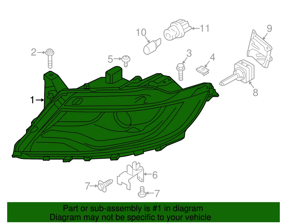 Farol composto genuíno Ford FA1Z-13008-P - Imagem 3 de 3