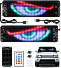 Windshield LED Eyes Light 2PCS RGB Display App Remote Control Car Decor