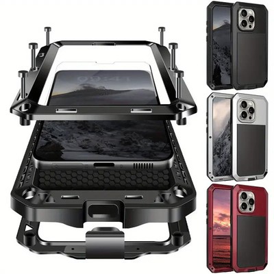 Heavy Duty Metall Outdoor Hülle für iPhone 15 14 13 12 11 XS XR Pro Max Stoßfest