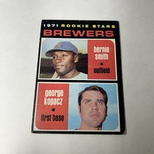 Topps 1971 Bernie Smith George Kopacz Brewers MLB Baseball Card #204 Rookie Sta…. rookie card picture