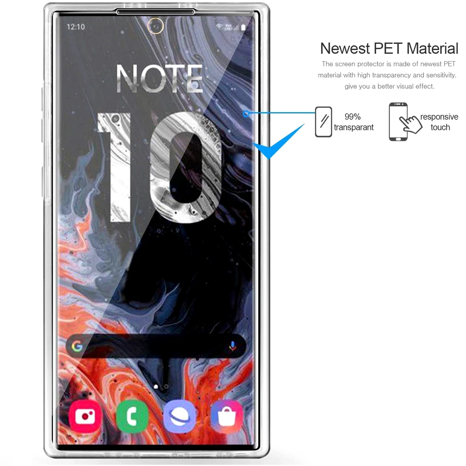 COVER TRASPARENTE PER SAMSUNG GALAXY NOTE 10 CUSTODIA FRONTE RETRO SILICONE 360 - Immagine 2 di 4