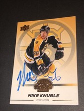 Mike Knuble Autographed Gold 2023 Upper Deck Signed Bruins Centennial Card C