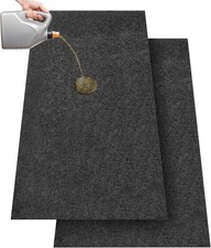 2 Pcs 36 x 60 Inch Oil Spill Mat for Driveway Garage Under Car Leaks Absorbent