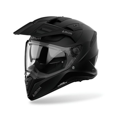 HELM AIROH INTEGRAL BANDIT FARBE BLACK MATT SCHWARZ DUAL TOURING ECE 22.06