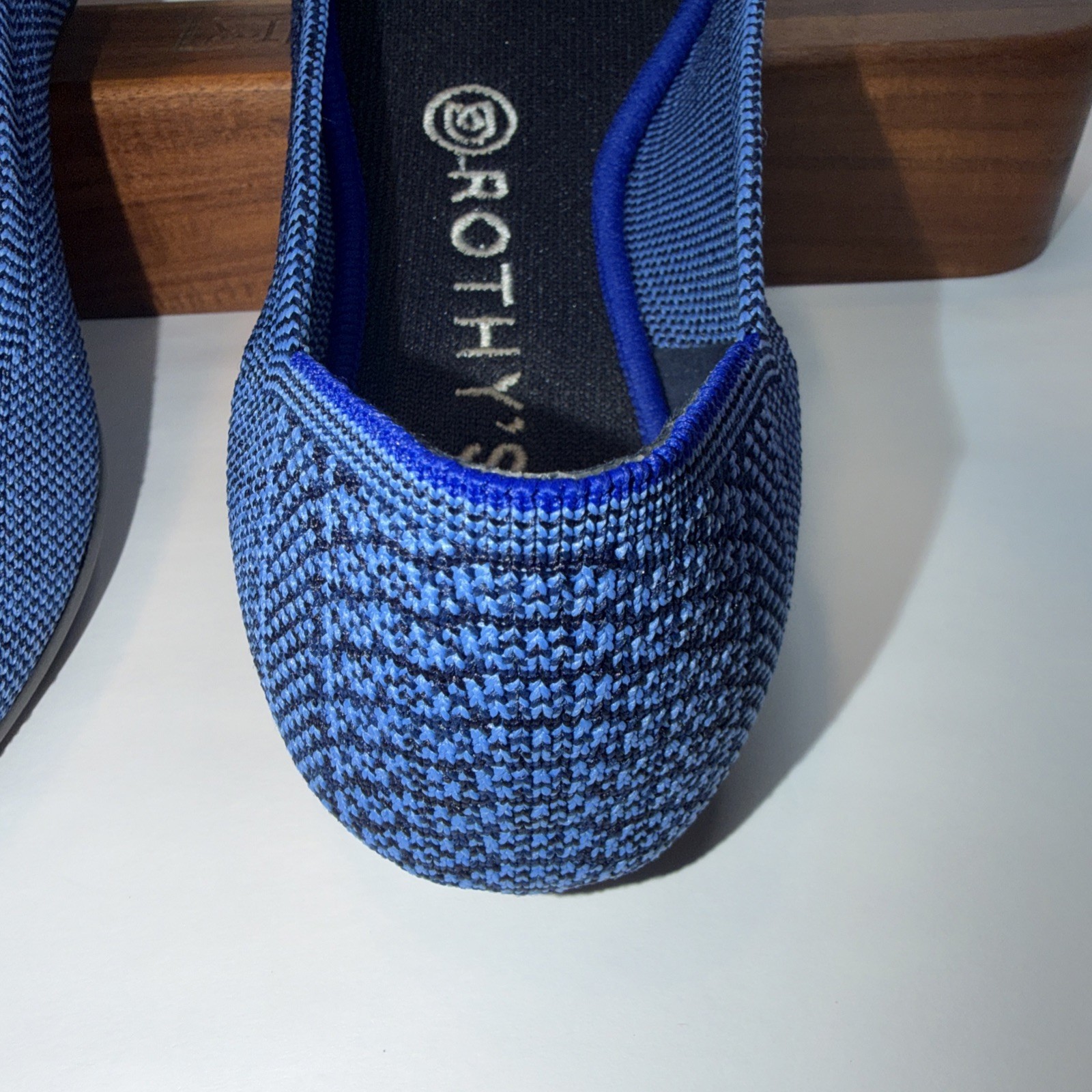 Rothy's The Point Flat in Lapis Python Blue Rare … - image 7