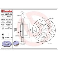 Brembo 2X Bremsscheibe Vorne Ø296 Mm Gelocht/Innenbel. FüR Toyota Auris _E18_