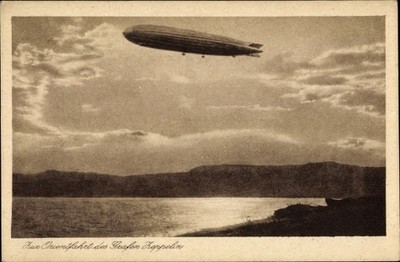 Ak Zur Orientfahrt des Grafen Zeppelin, LZ 127, Luftschiff - 10583506