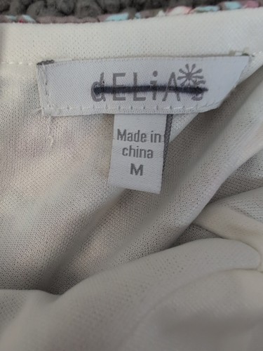 Vtg Delias Dress Strapless Floral Bustier Top Cream and Gray Juniors Medium Y2K - Photo 14 sur 15