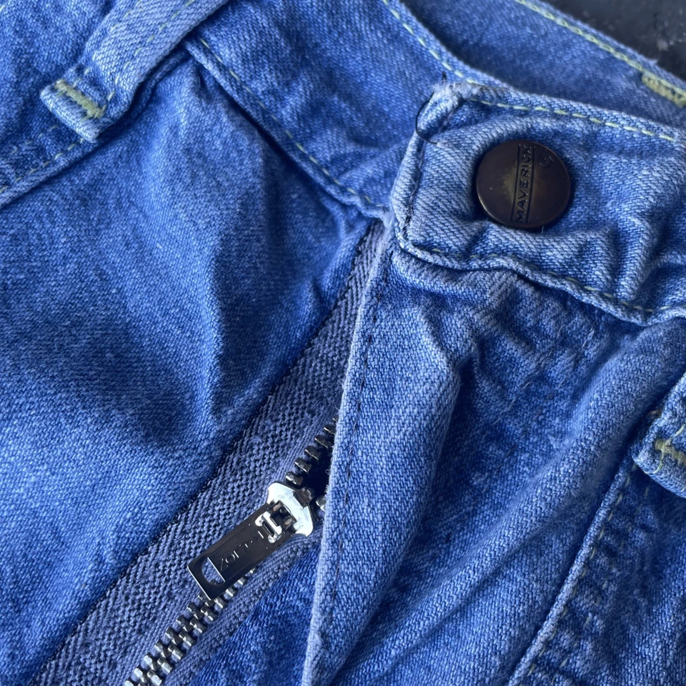 Женские синие джинсы Maverick 26x28 винтажные 70-е джинсовая ткань с колокольчиком низ расклешенные штанины сделано в США - Изображение 3 из 4